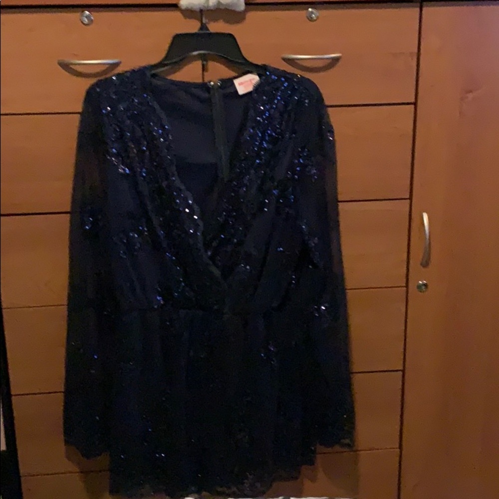Navy blue romper